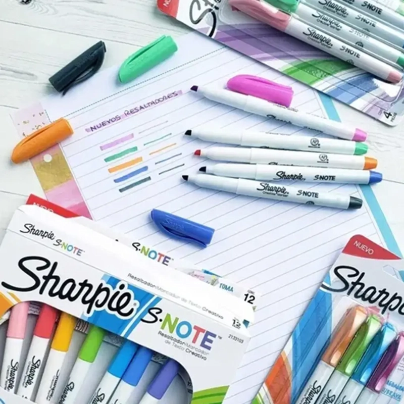 SET 4 DESTACADORES SHARPIE NOTE INTENSOS - 5