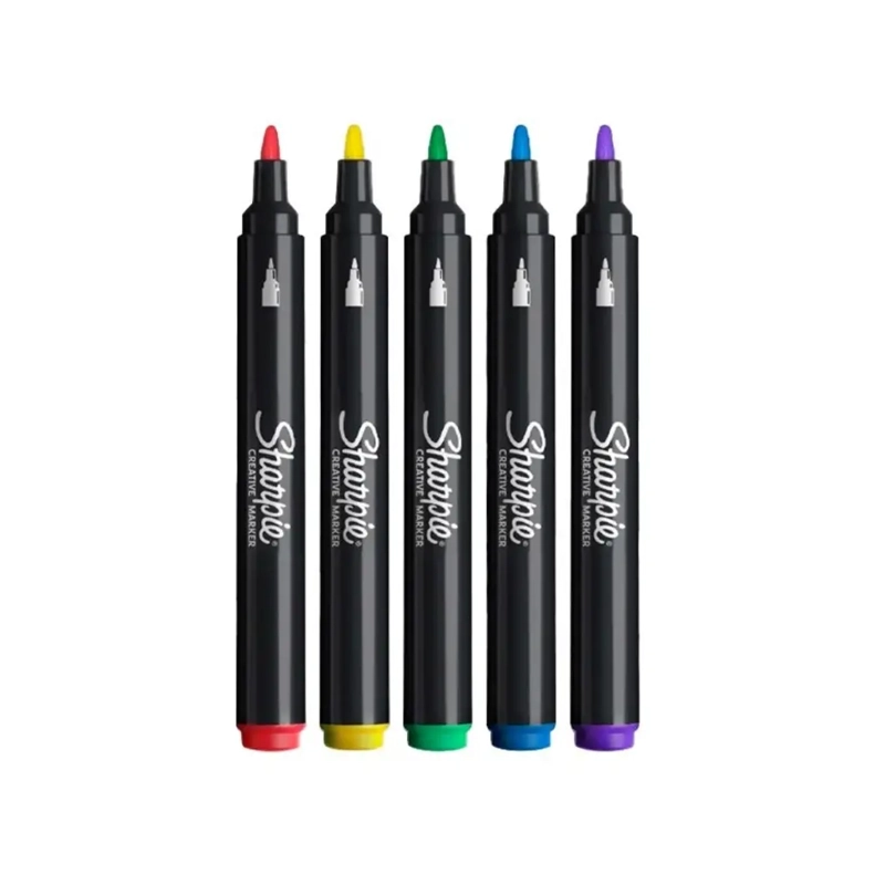 SET 5 MARCADORES SHARPIE ACRYLIC PUNTA BALA BASICOS - 9