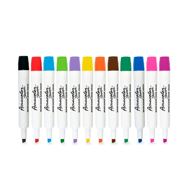 SET 12 MARCADORES A BASE DE AGUA SHARPIE ACUACOLOR - 2