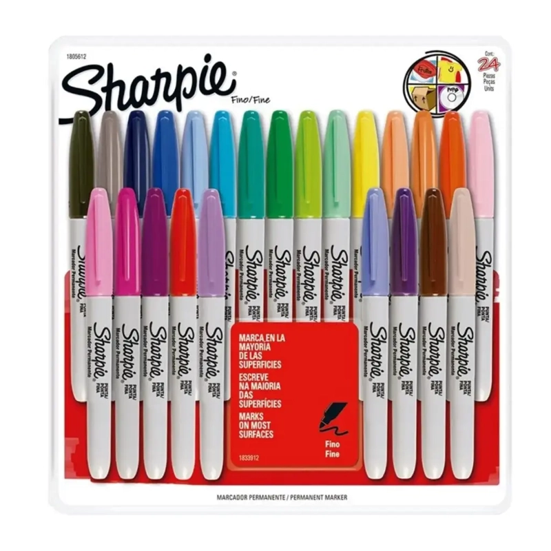 SET 24 MARCADORES SHARPIE PUNTA FINA - 1