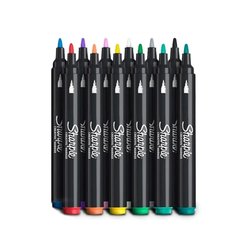 SET 12 MARCADORES SHARPIE ACRYLIC PUNTA BALA BASICOS - 9