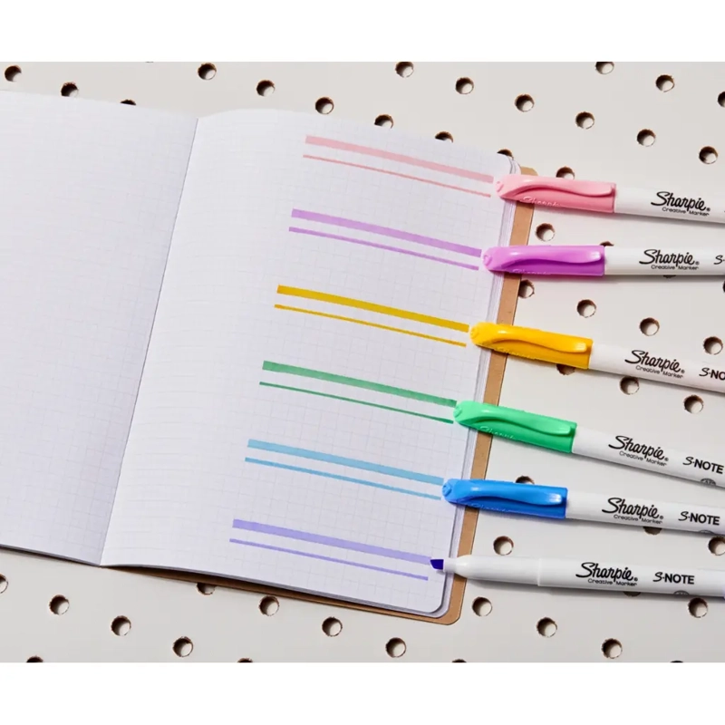 SET 2 DESTACADORES SHARPIE NOTE COLORES PASTELES - 3