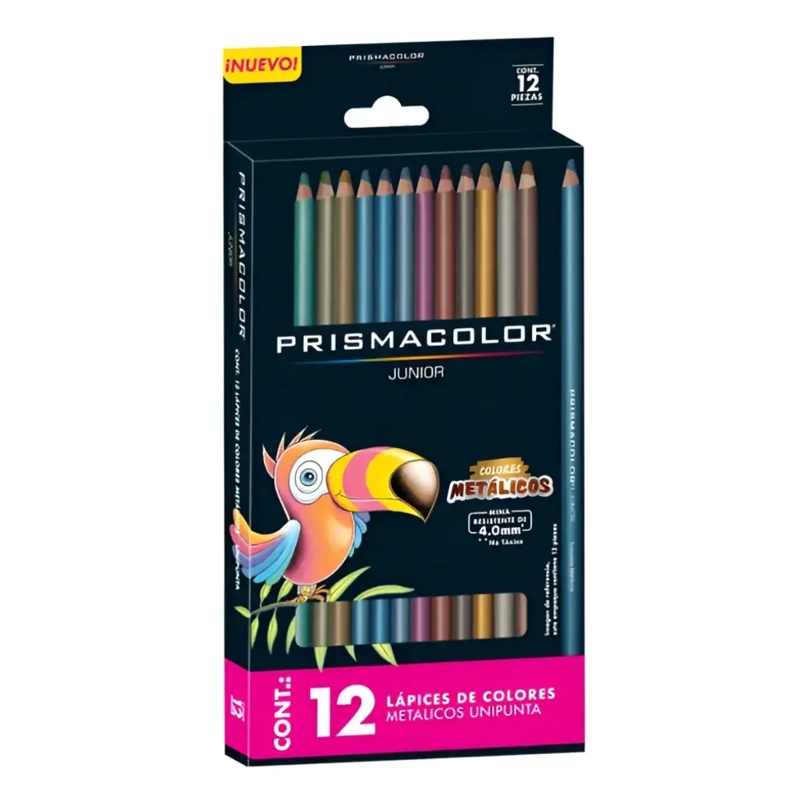 SET 12 LAPICES DE COLORES PRISMACOLOR JUNIOR METALICOS - 1