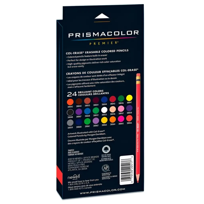 SET 24 LAPICES DE COLORES PRISMACOLOR BORRABLES COL-ERASE - 3
