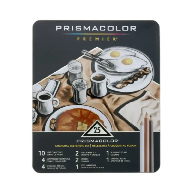 SET 25 DIBUJO CARBONCILLO PRISMACOLOR - 1