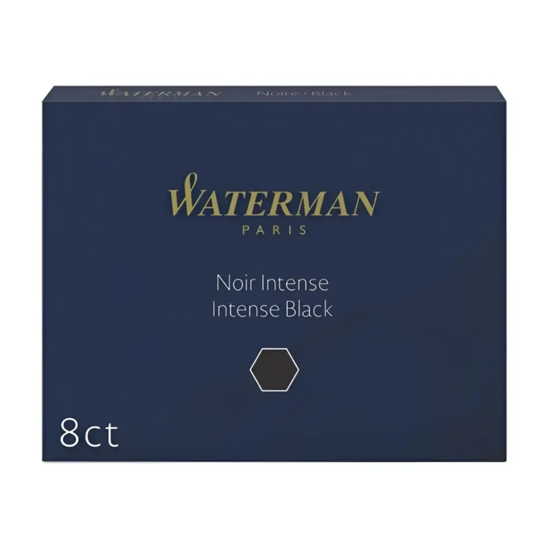 CARTUCHO DE TINTA LARGO PLUMA WATERMAN NEGRO - 1