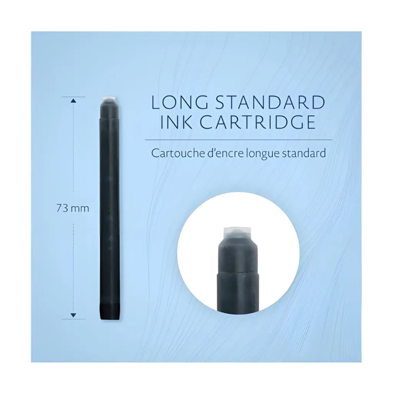 CARTUCHO DE TINTA LARGO PLUMA WATERMAN NEGRO - 2