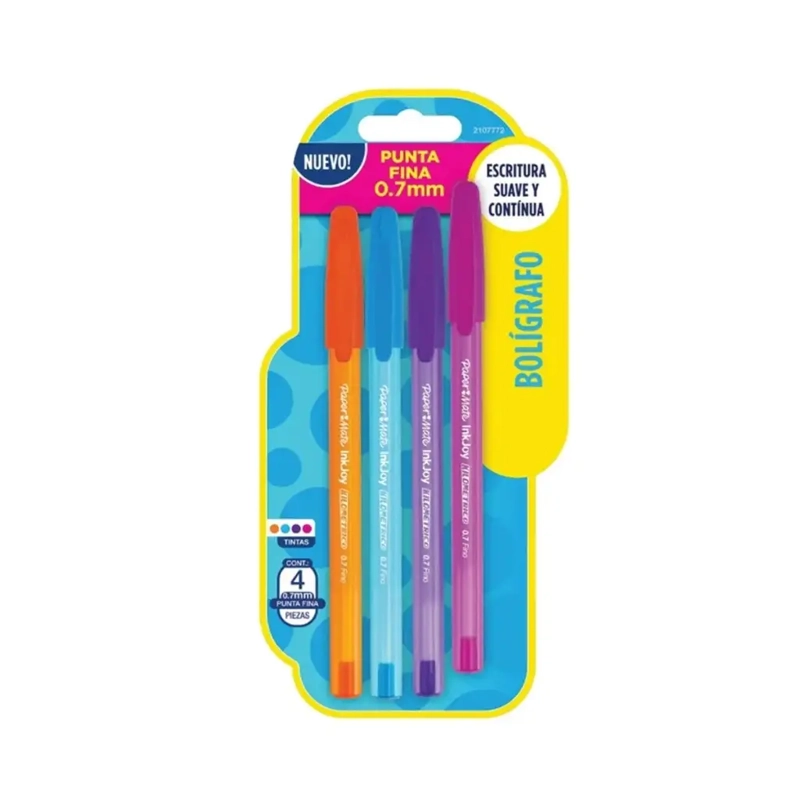 SET 4 BOLIGRAFOS INKJOY PAPER MATE P. FINA 0.7MM - 1