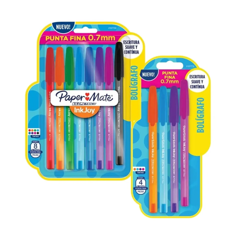 SET 4 BOLIGRAFOS INKJOY PAPER MATE P. FINA 0.7MM - 2