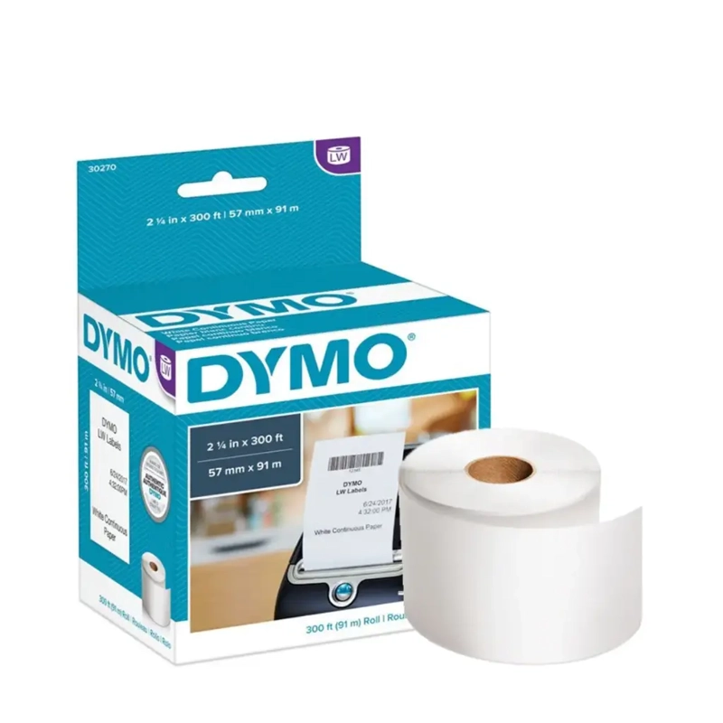 ROLLO DE ETIQUETAS CONTINUAS DYMO LW 57MM X 91MT - 1