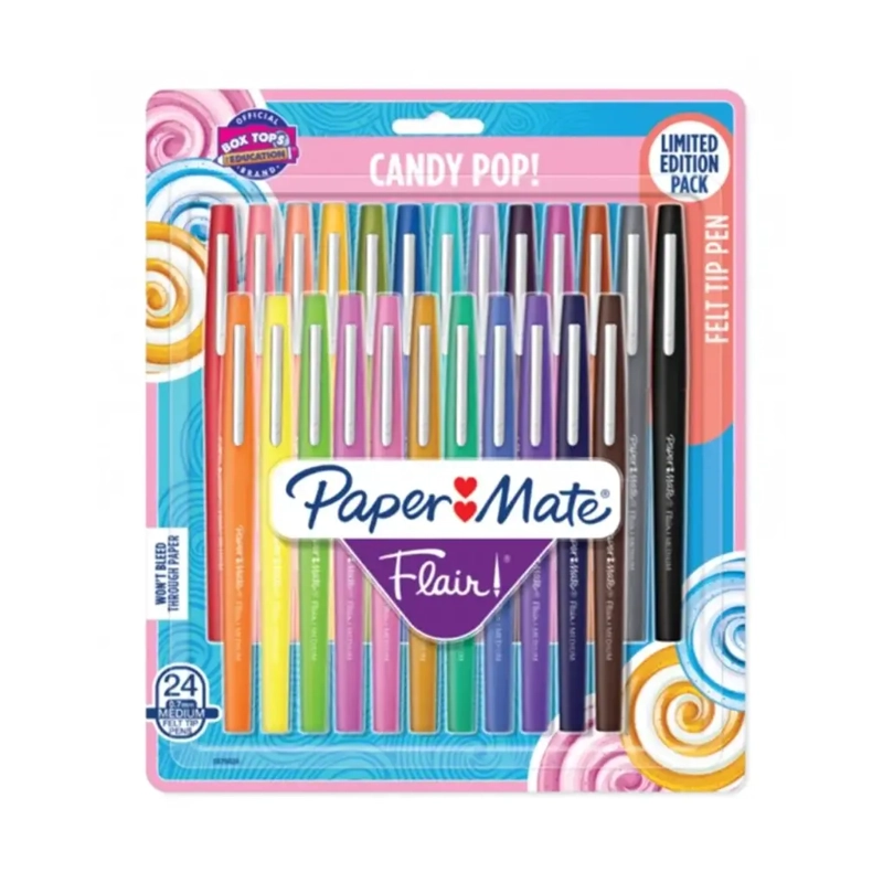 SET 24 MARCADORES PAPER MATE FLAIR CANDY POP! PUNTA MEDIA - 1