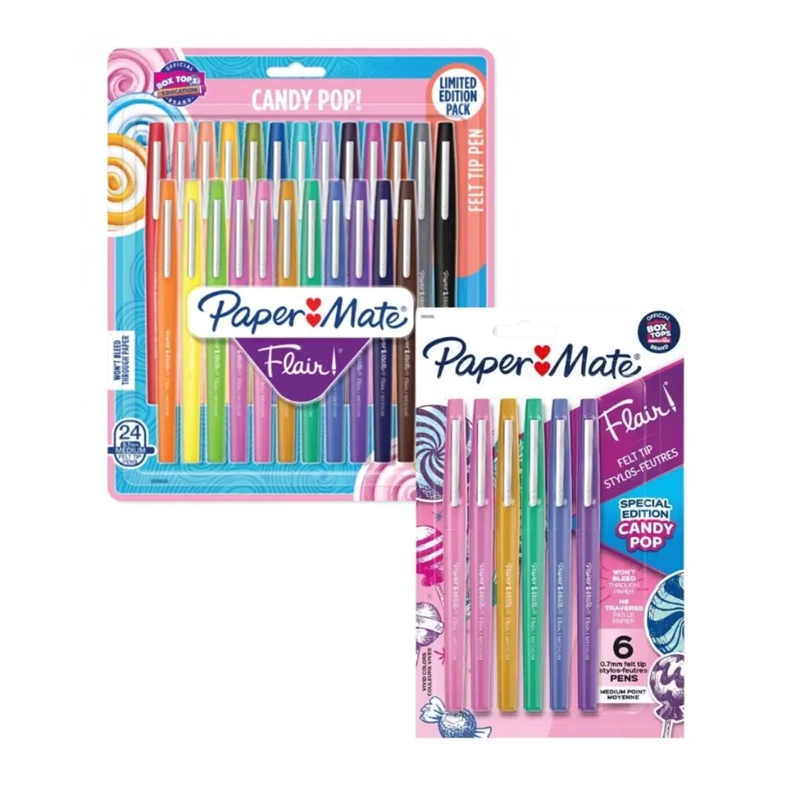 SET 24 MARCADORES PAPER MATE FLAIR CANDY POP! PUNTA MEDIA - 2