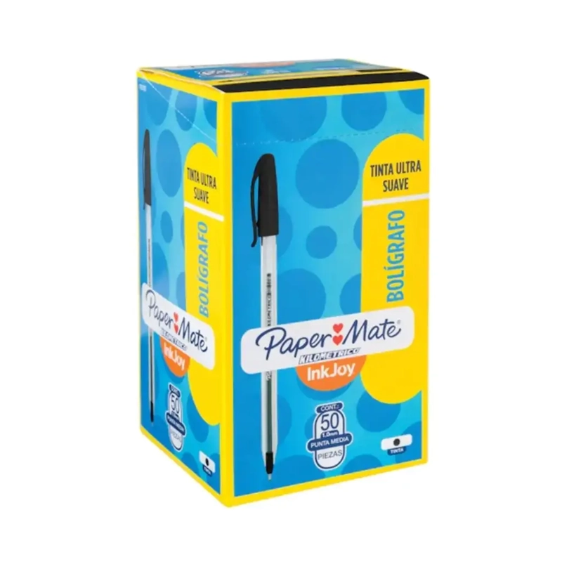 SET 50 BOLIGRAFOS INKJOY PAPER MATE P. MEDIA 1.0MM NEGRO - 1