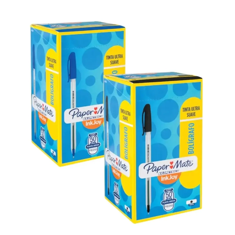 SET 50 BOLIGRAFOS INKJOY PAPER MATE P. MEDIA 1.0MM NEGRO - 2