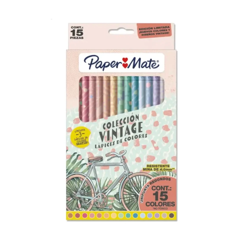 SET 15 COLORES PAPER MATE VINTAGE - 1