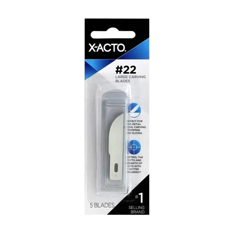 SET 5 CUCHILLAS PRECISION X-ACTO N°22 CURVAS GRANDES - 1