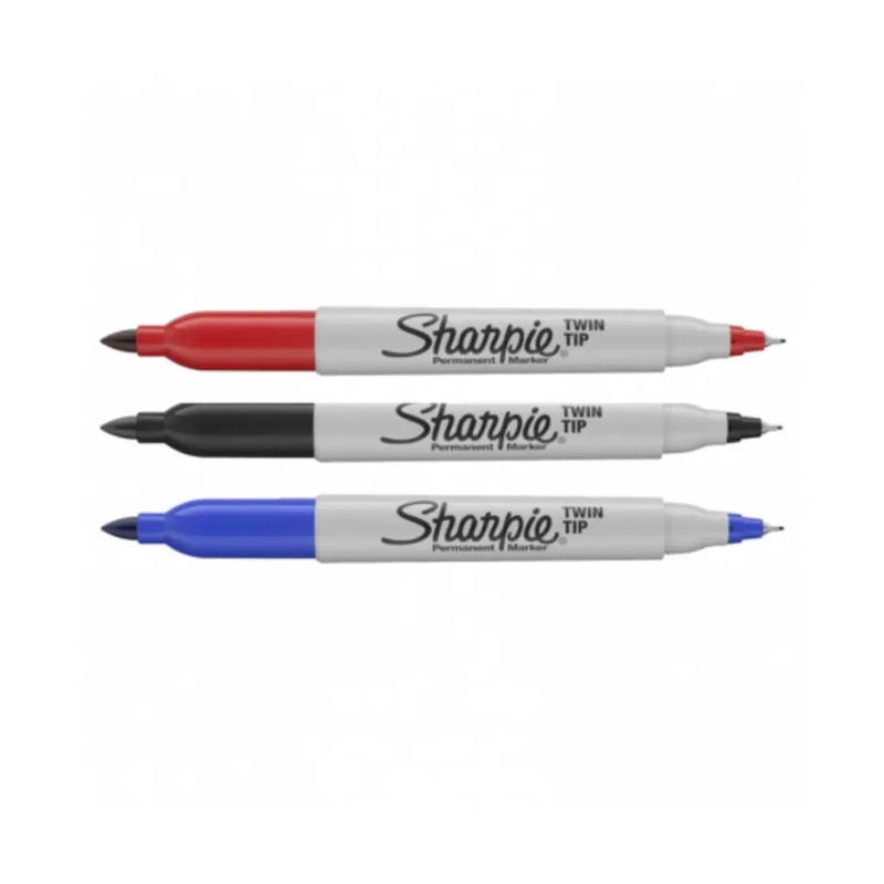 SET  MARCADORES SHARPIE DOBLE PUNTA  NEGRO - 2