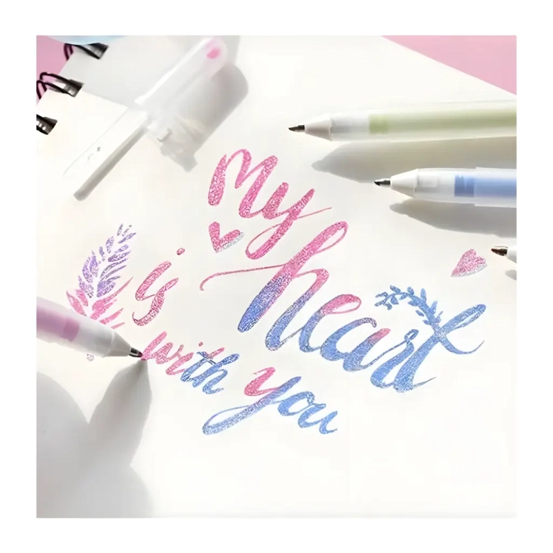 SET 6 LAPICES GEL GELLY ROLL SAKURA STARDUST 1.0MM - 3