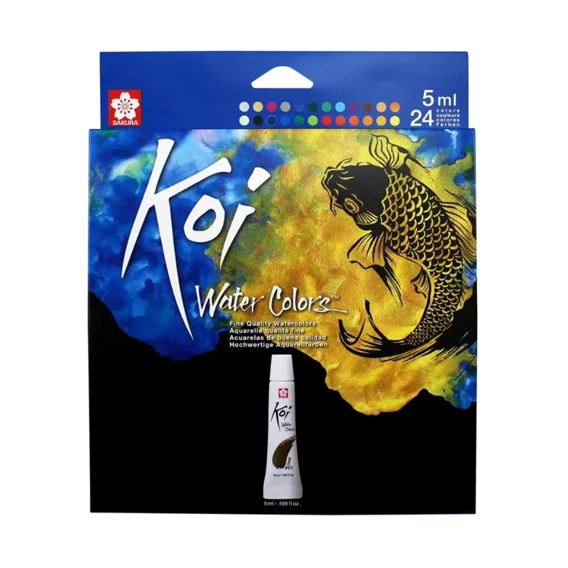 SET 24 ACUARELAS EN TUBO SAKURA KOI 5ML - 1