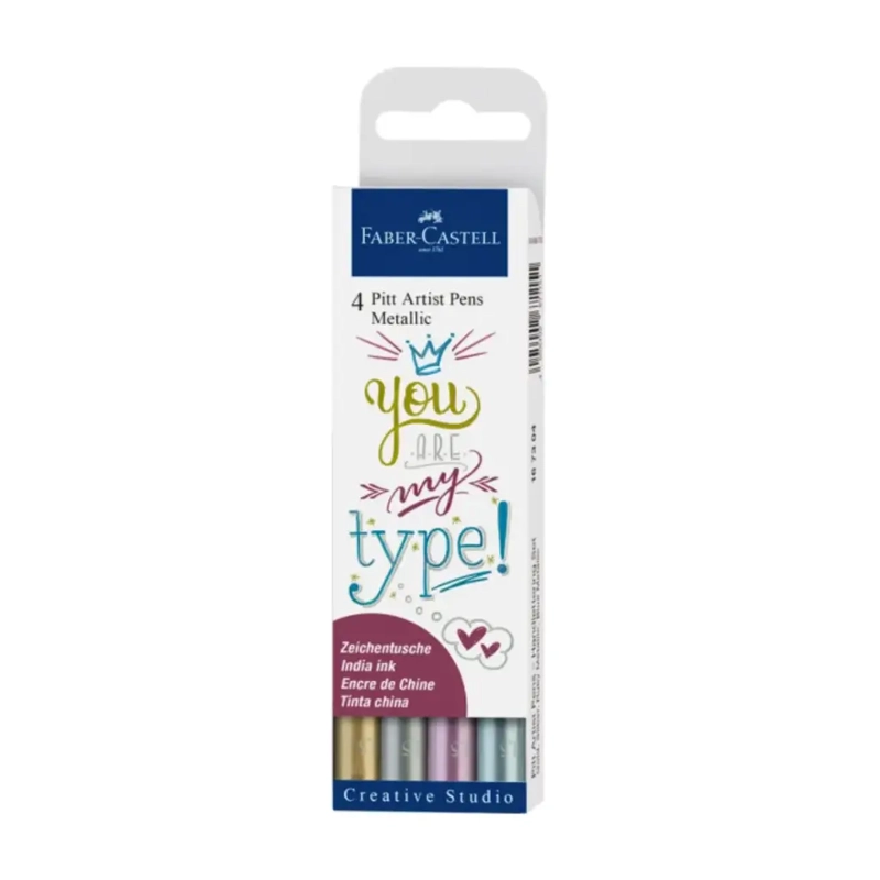 SET 4 MARCADORES METALICOS FABER CASTELL 1.5MM - 4