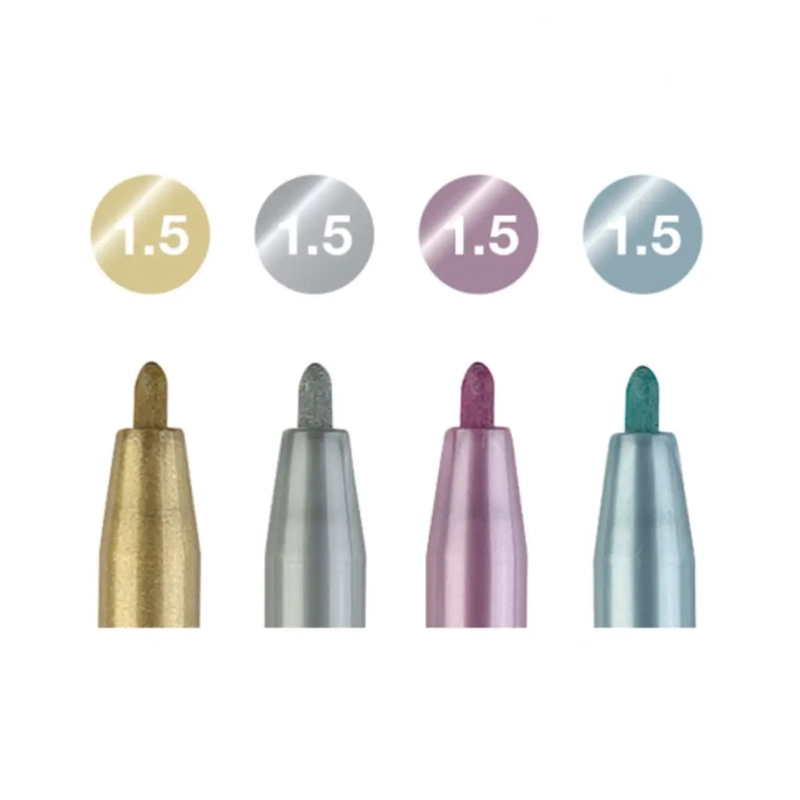 SET 4 MARCADORES METALICOS FABER CASTELL 1.5MM - 9