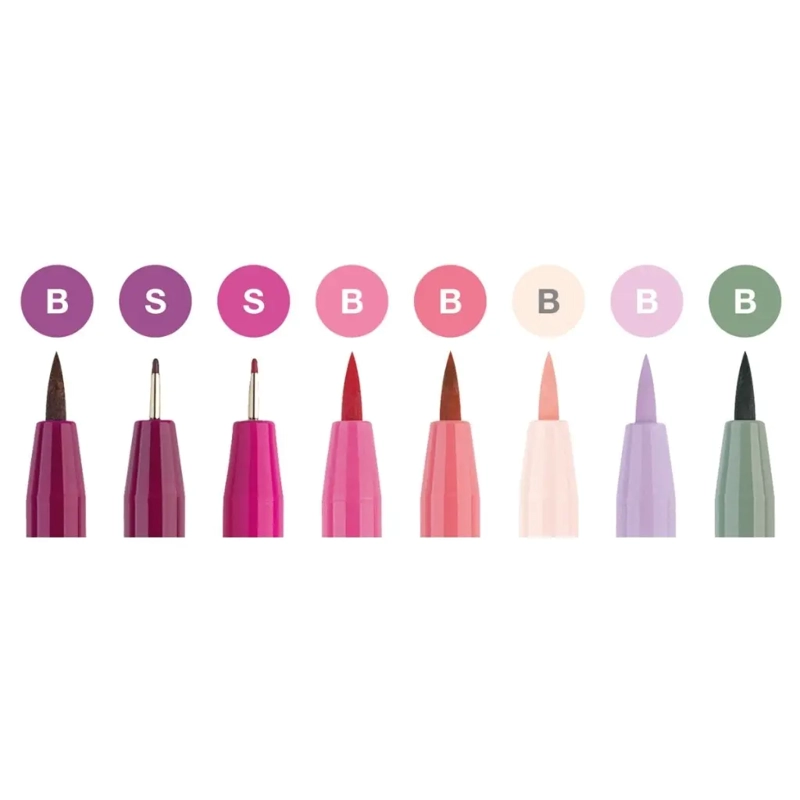 SET 8 MARCADORES FABER CASTELL ROSADOS - 9