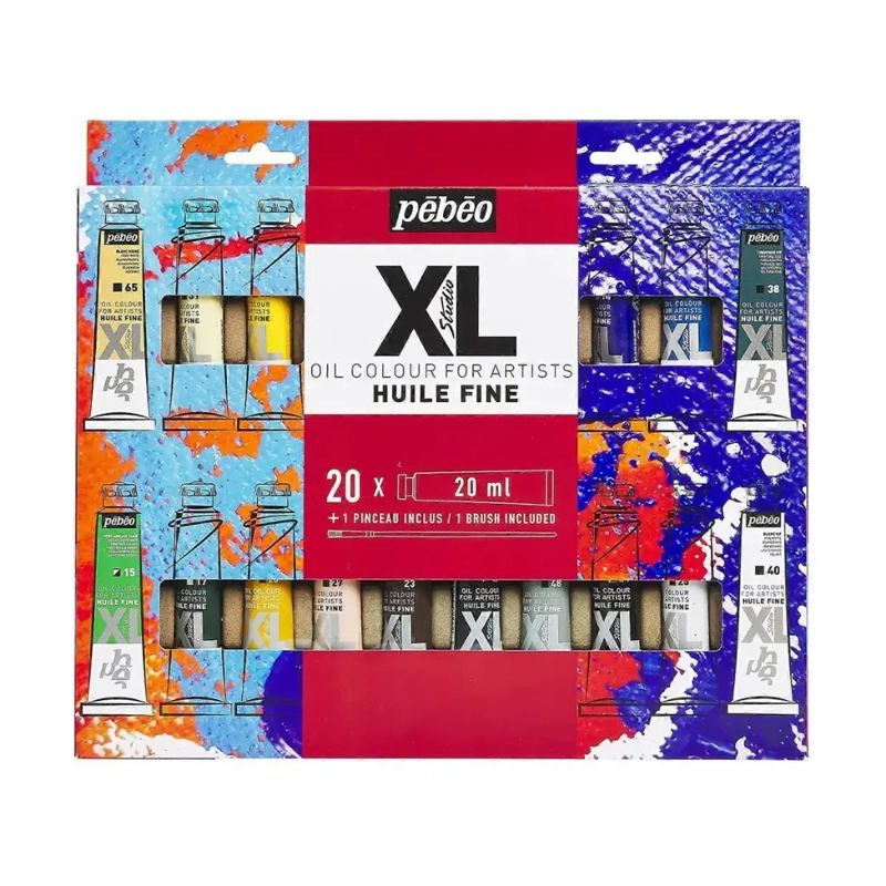 SET 20 OLEOS PEBEO XL STUDIO + PINCEL 20ML (COD. A) - 1