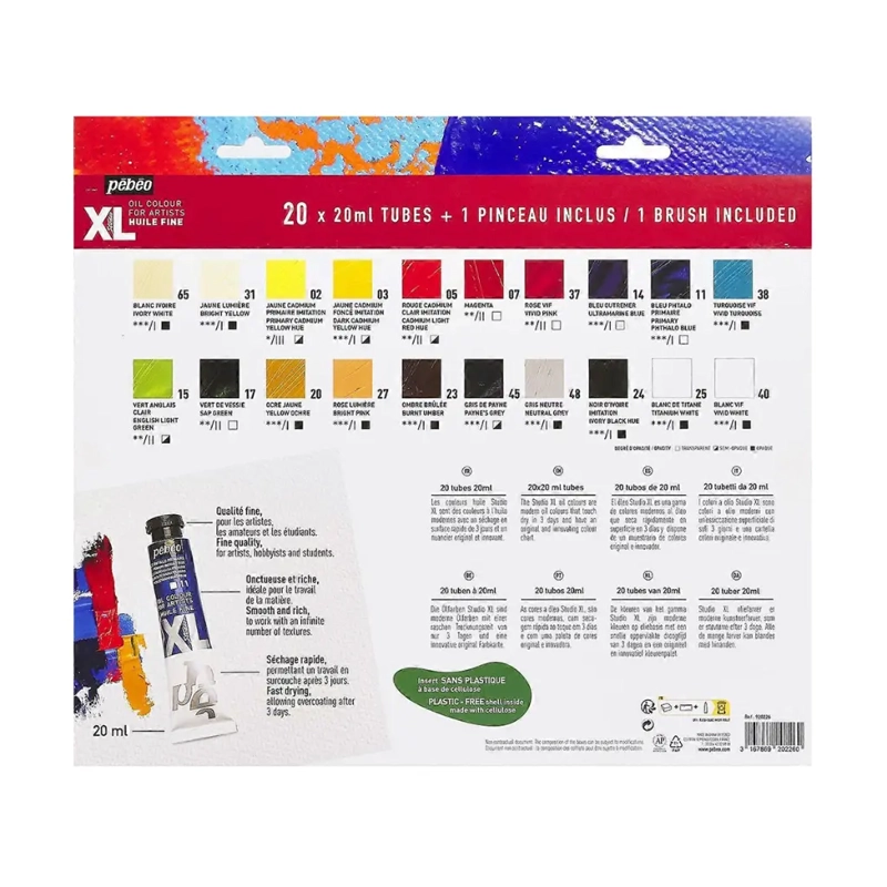 SET 20 OLEOS PEBEO XL STUDIO + PINCEL 20ML (COD. A) - 4