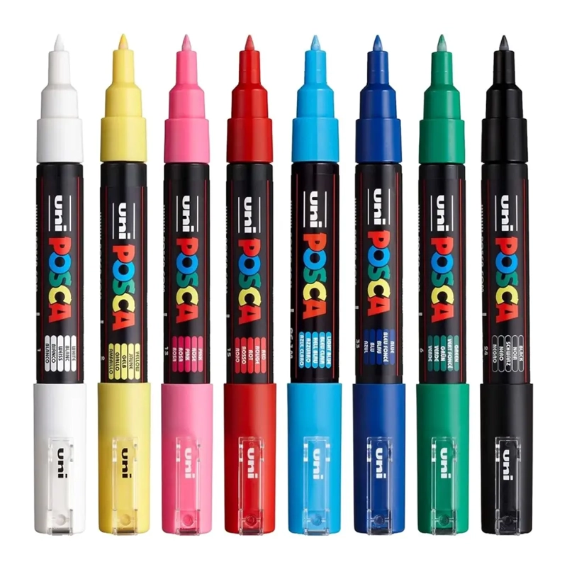 SET 8 MARCADORES ACRILICOS POSCA 1M PASTEL - 5