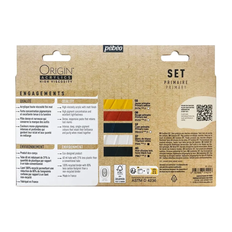 SET 5 ACRILICOS PEBEO ORIGIN 60ML - 5
