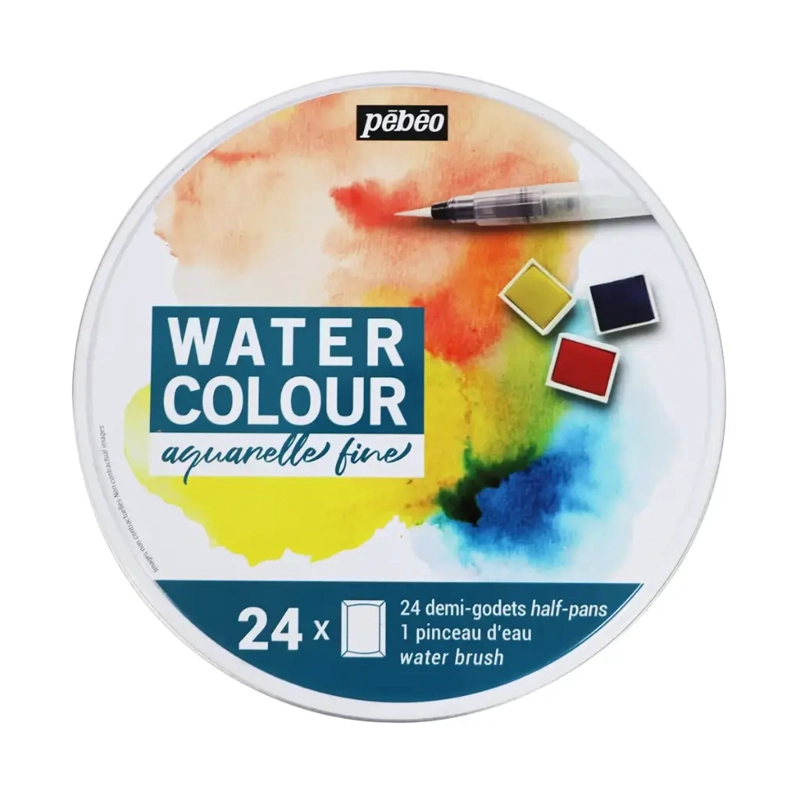SET 24 ACUARELAS EN PASTILLAS PEBEO AQUARELLE FINE - 1