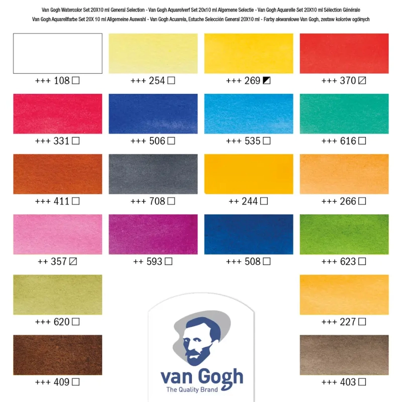 SET 20 ACUARELAS EN TUBO VAN GOGH 10ML - 5