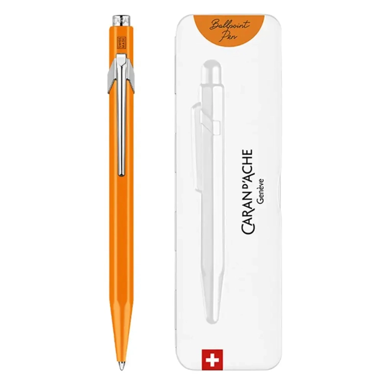 BOLIGRAFO CARAN D ACHE 849 POPLINE FLUORESCENTE NARANJO - 1