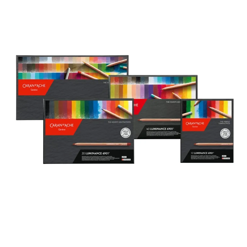 SET 76 COLORES LUMINANCE 6901 CARAN D ACHE + 2 BLENDER - 2
