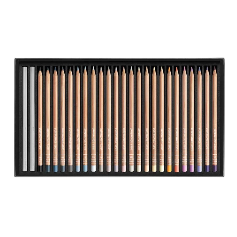 SET 76 COLORES LUMINANCE 6901 CARAN D ACHE + 2 BLENDER - 5