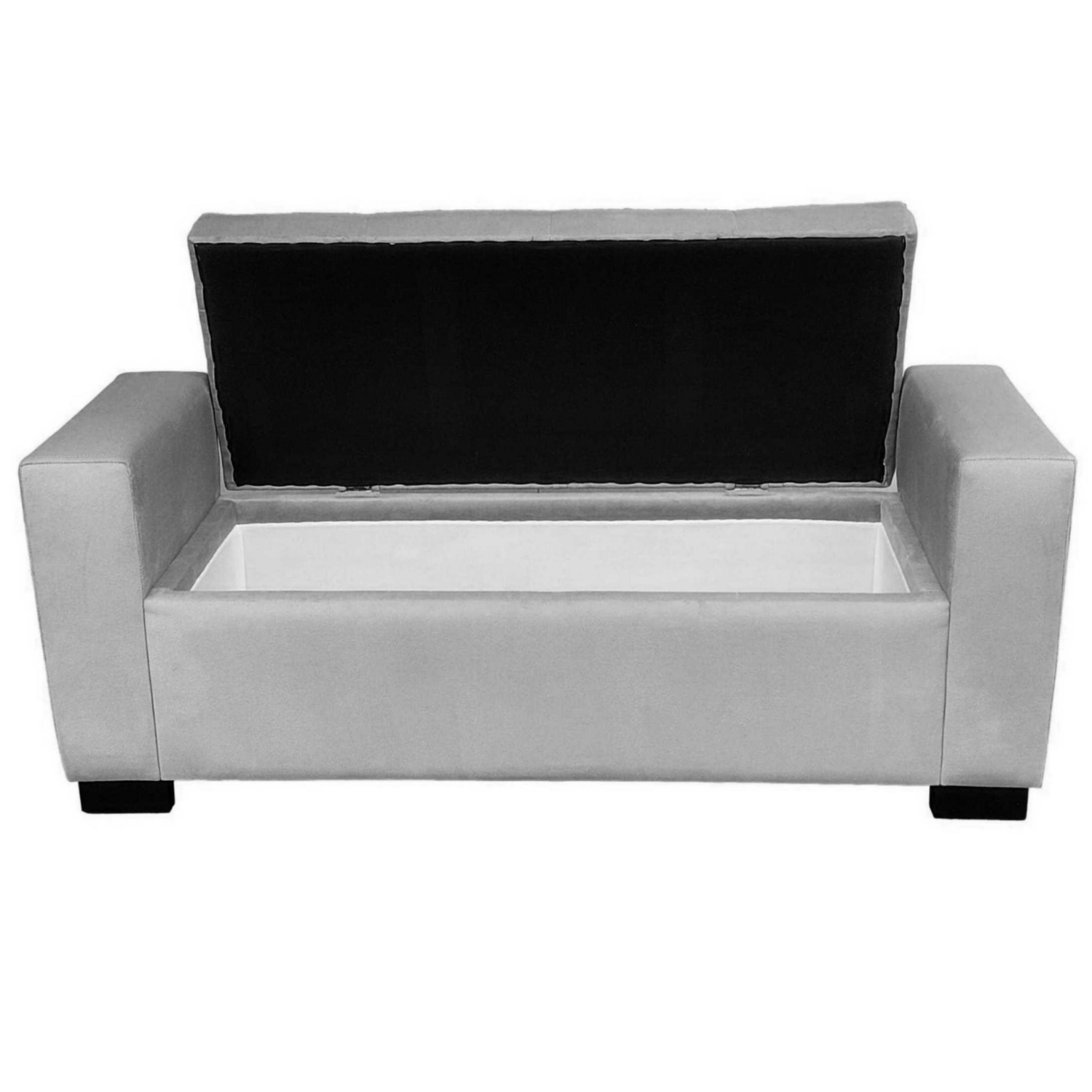 BANQUETA TAPICERIA MODERNA MEYER 1 CUERPO FELPA CAFÉ - 2