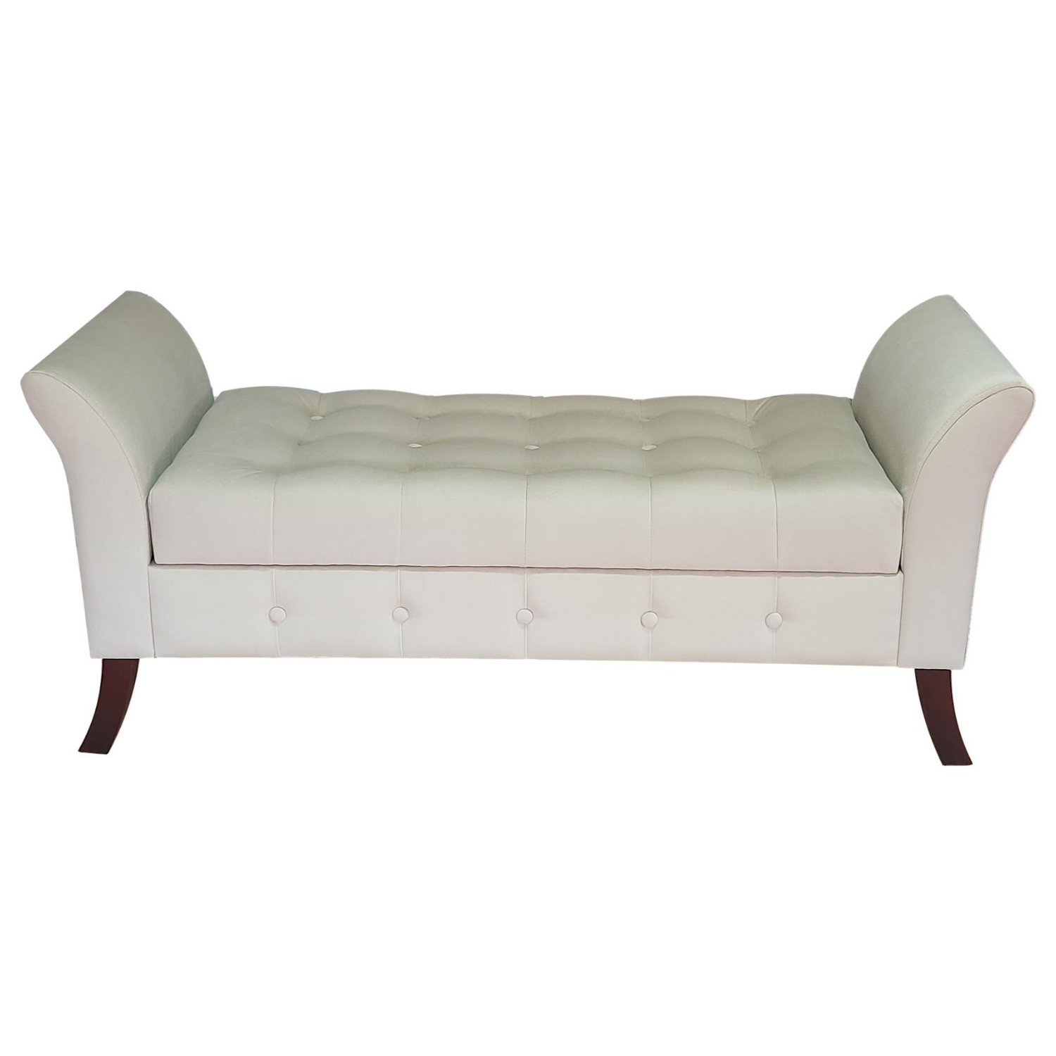 BANQUETA TAPICERIA MODERNA REGATTA 2 CUERPOS FELPA BEIGE BAUL - 2