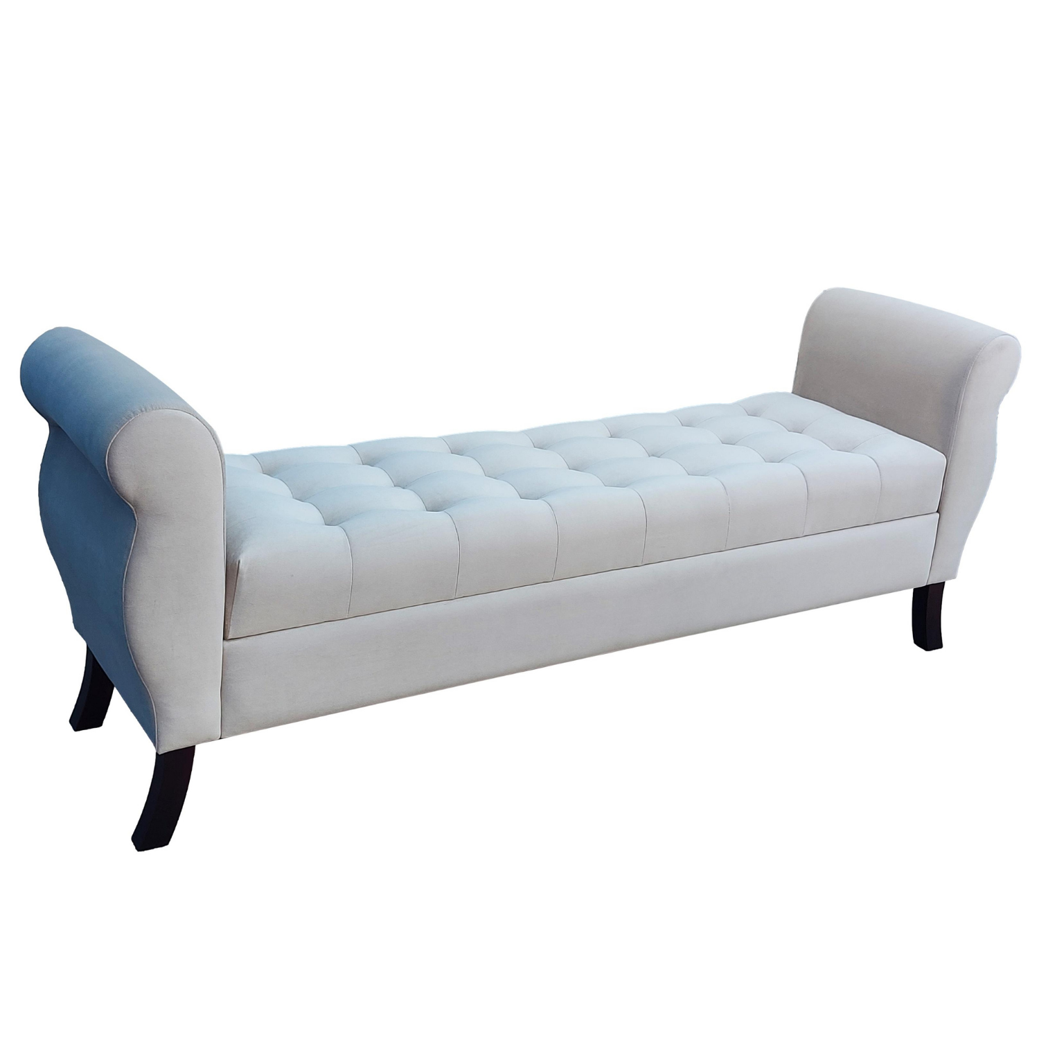 BANQUETA BAUL DIVA COLOR BEIGE TAMAÑO SUPER KING 1,80X45X70CM - 1