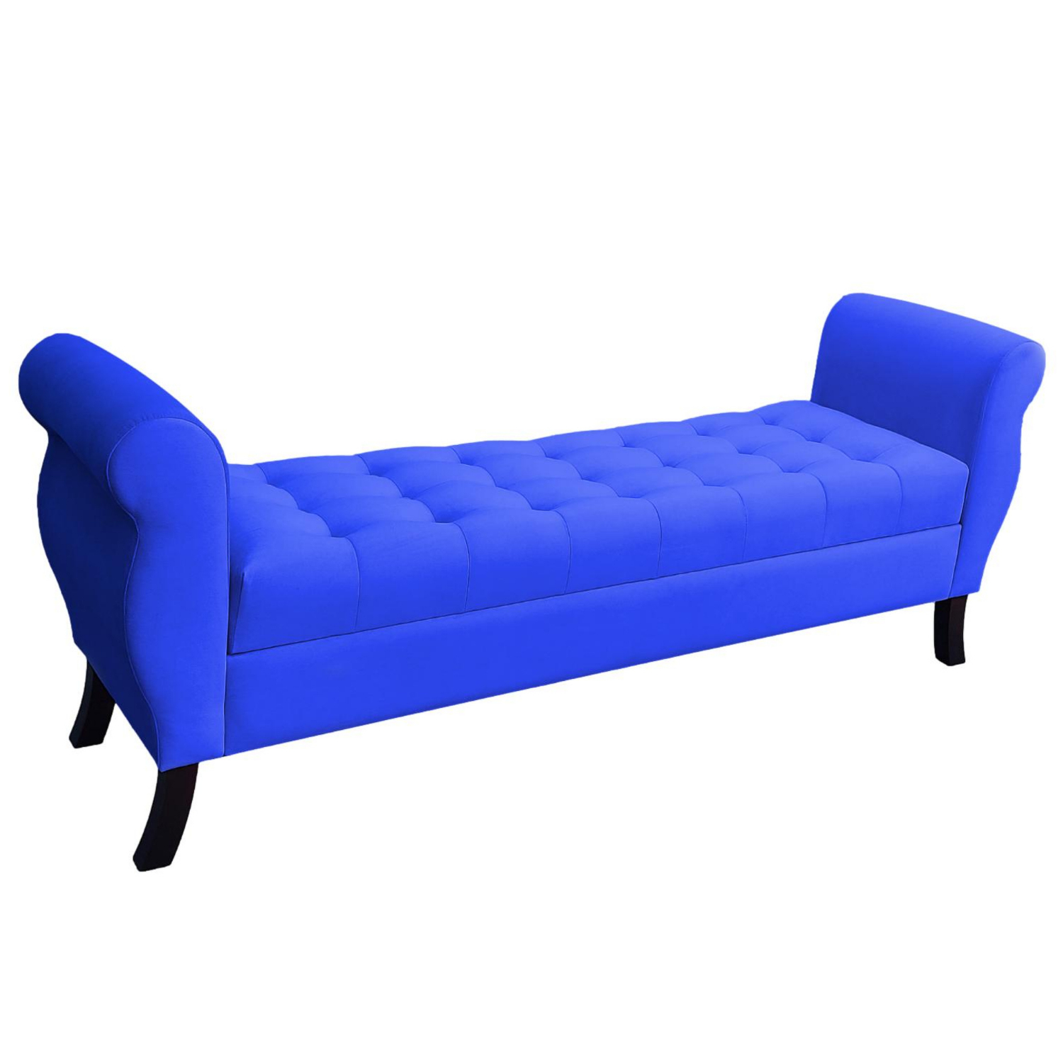 BANQUETA BAUL DIVA COLOR AZUL REY TAMAÑO SUPER KING 1,80X45X70CM - 1
