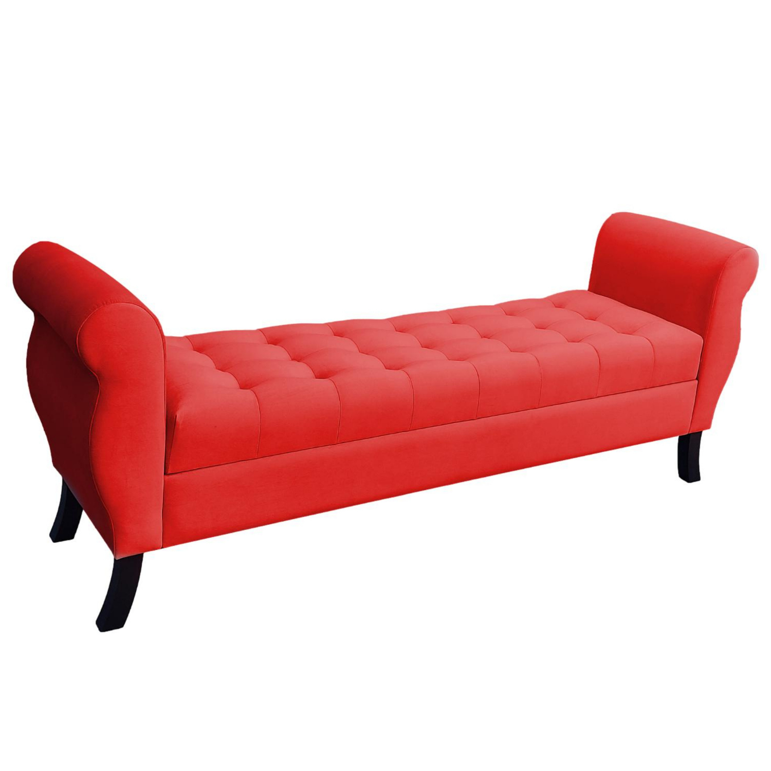 BANQUETA BAUL DIVA COLOR ROJO TAMAÑO SUPER KING 1,80X45X70CM - 1