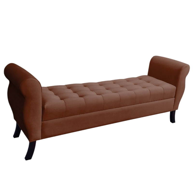 BANQUETA BAUL DIVA COLOR CAFE TAMAÑO SUPER KING 1,80X45X70CM - 1