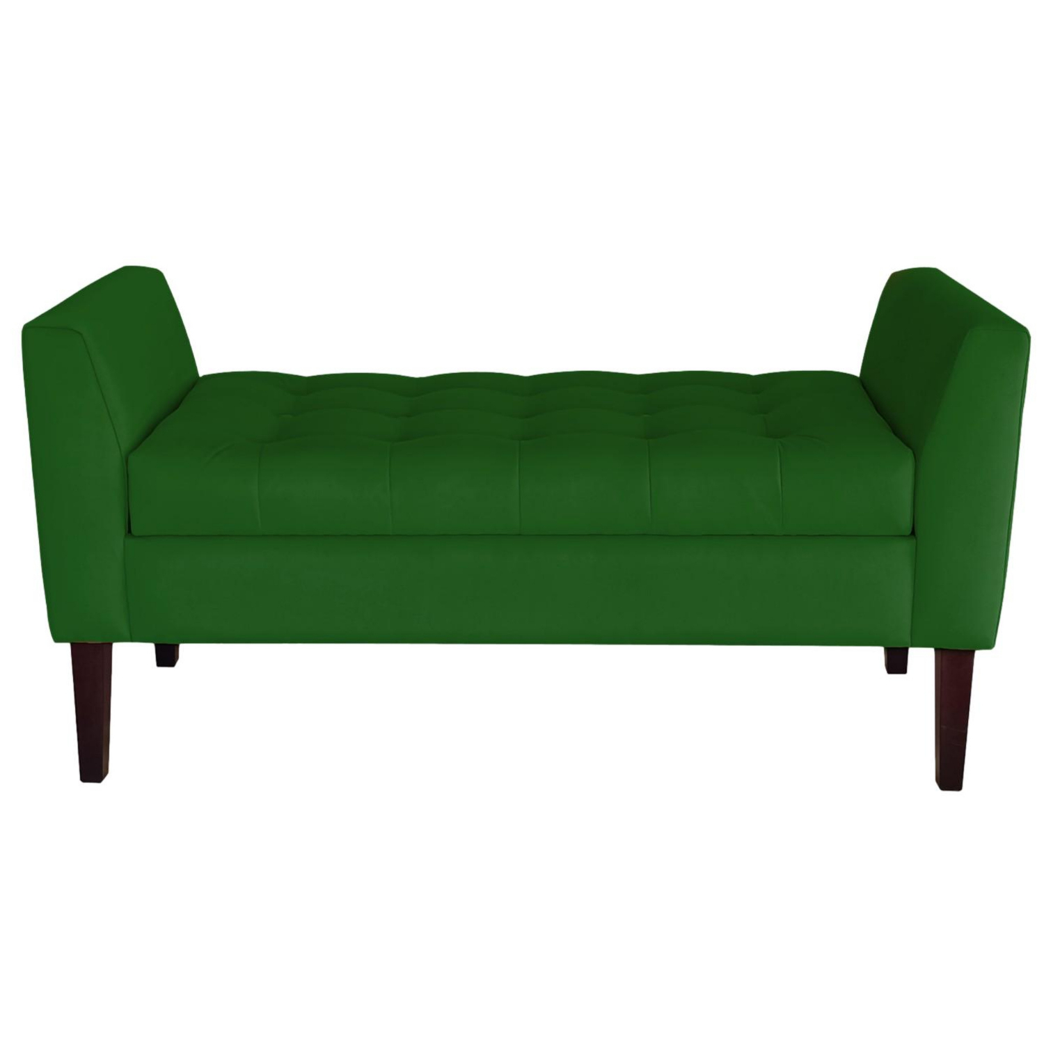 BANQUETA TAPICERIA MODERNA PATAGONIA 2 CUERPOS FELPA BAUL Verde