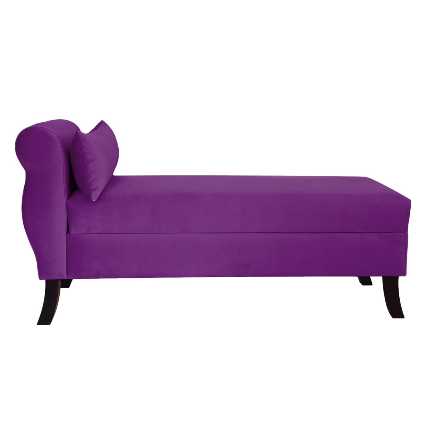 BANQUETA TAPICERIA MODERNA NEW DIVA 2 CUERPOS FELPA BAÚL - 1