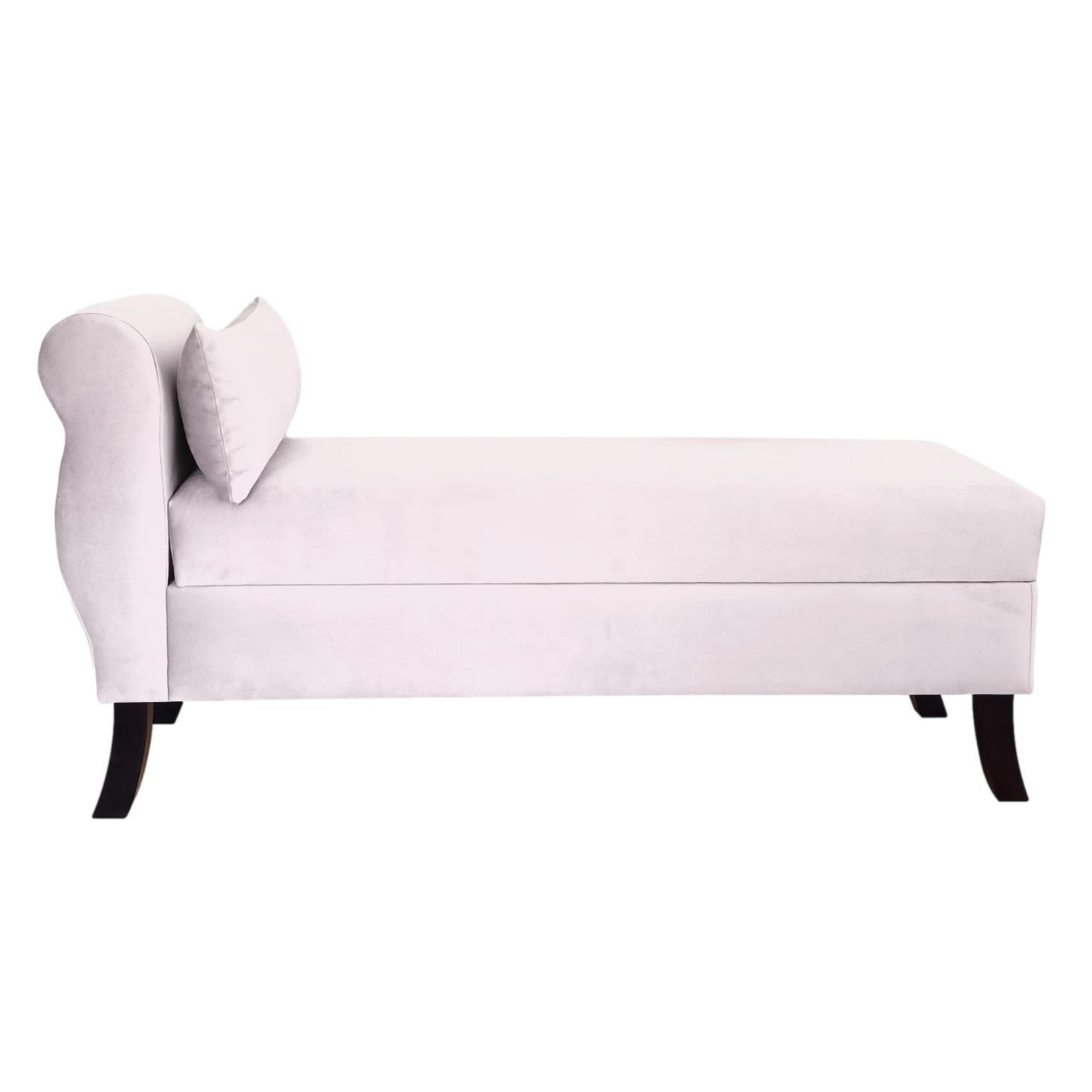 BANQUETA TAPICERIA MODERNA NEW DIVA 2 CUERPOS FELPA BAUL Crudo