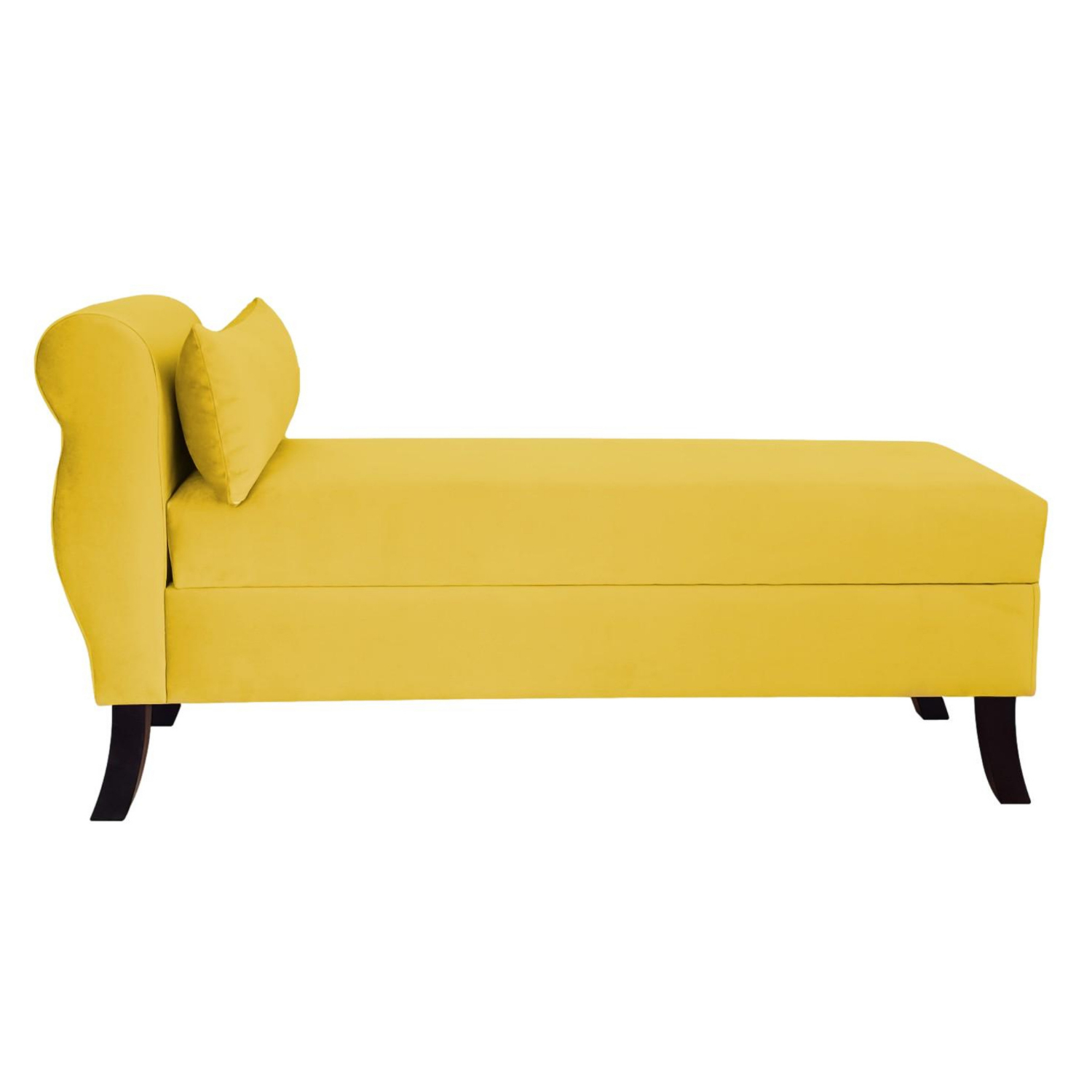 BANQUETA TAPICERIA MODERNA NEW DIVA 2 CUERPOS FELPA BAUL