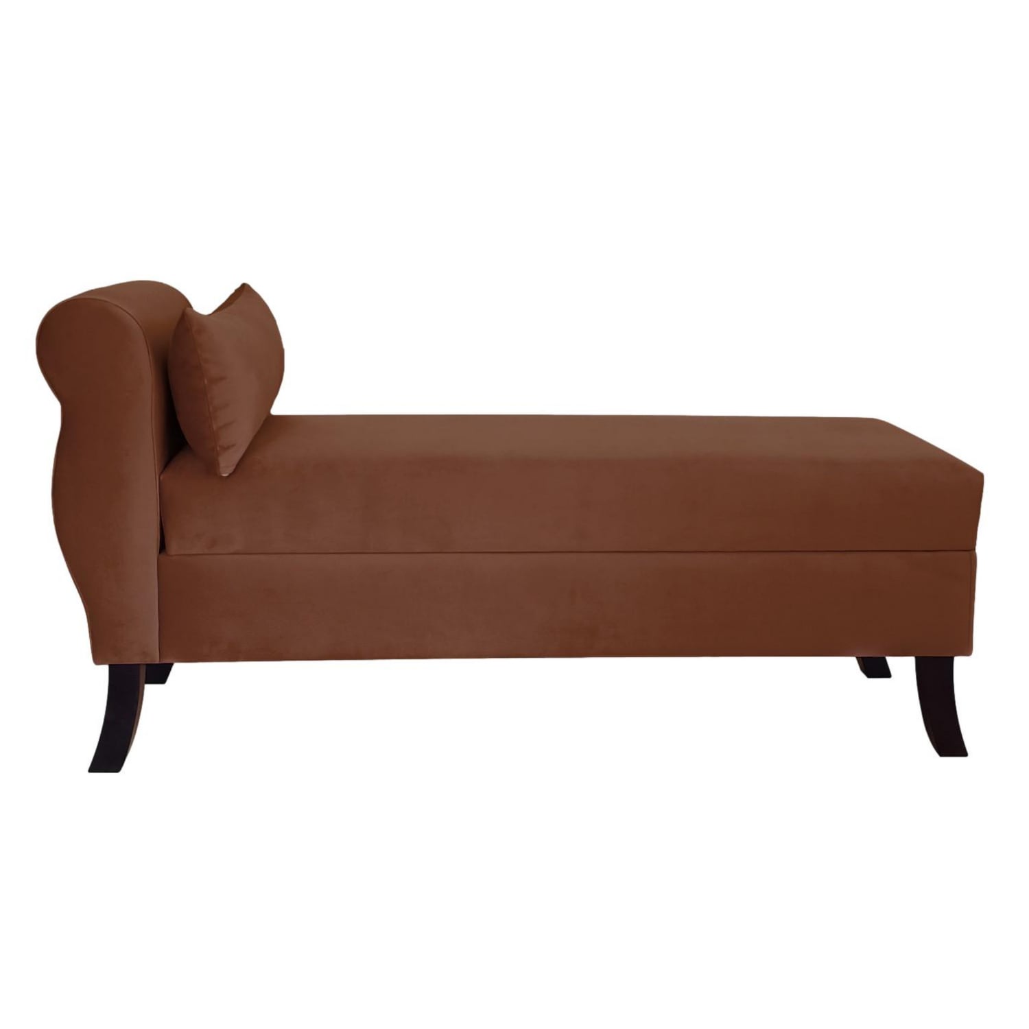 BANQUETA TAPICERIA MODERNA NEW DIVA 2 CUERPOS FELPA BAÚL - 1