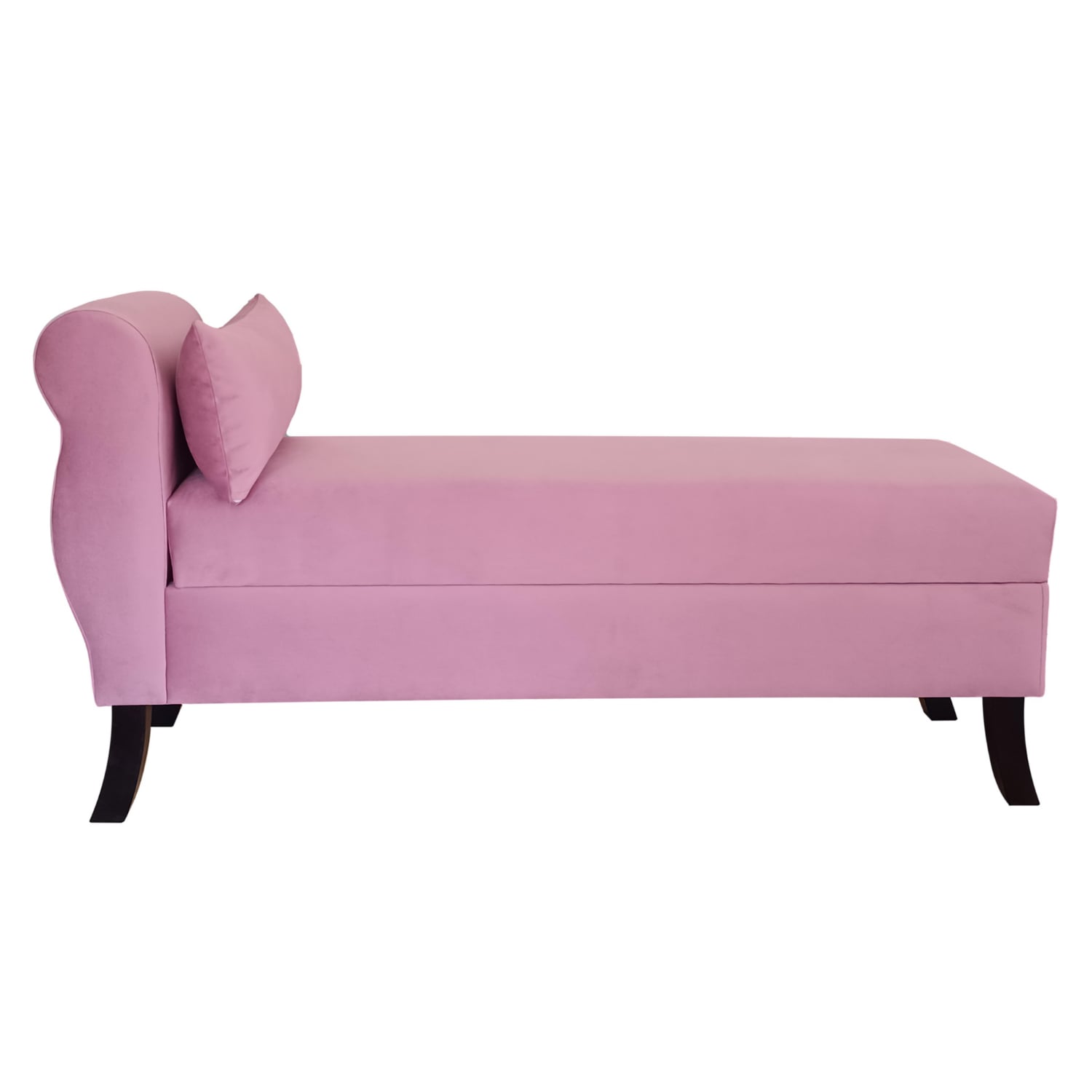 BANQUETA TAPICERIA MODERNA NEW DIVA 2 CUERPOS FELPA BAÚL - 1