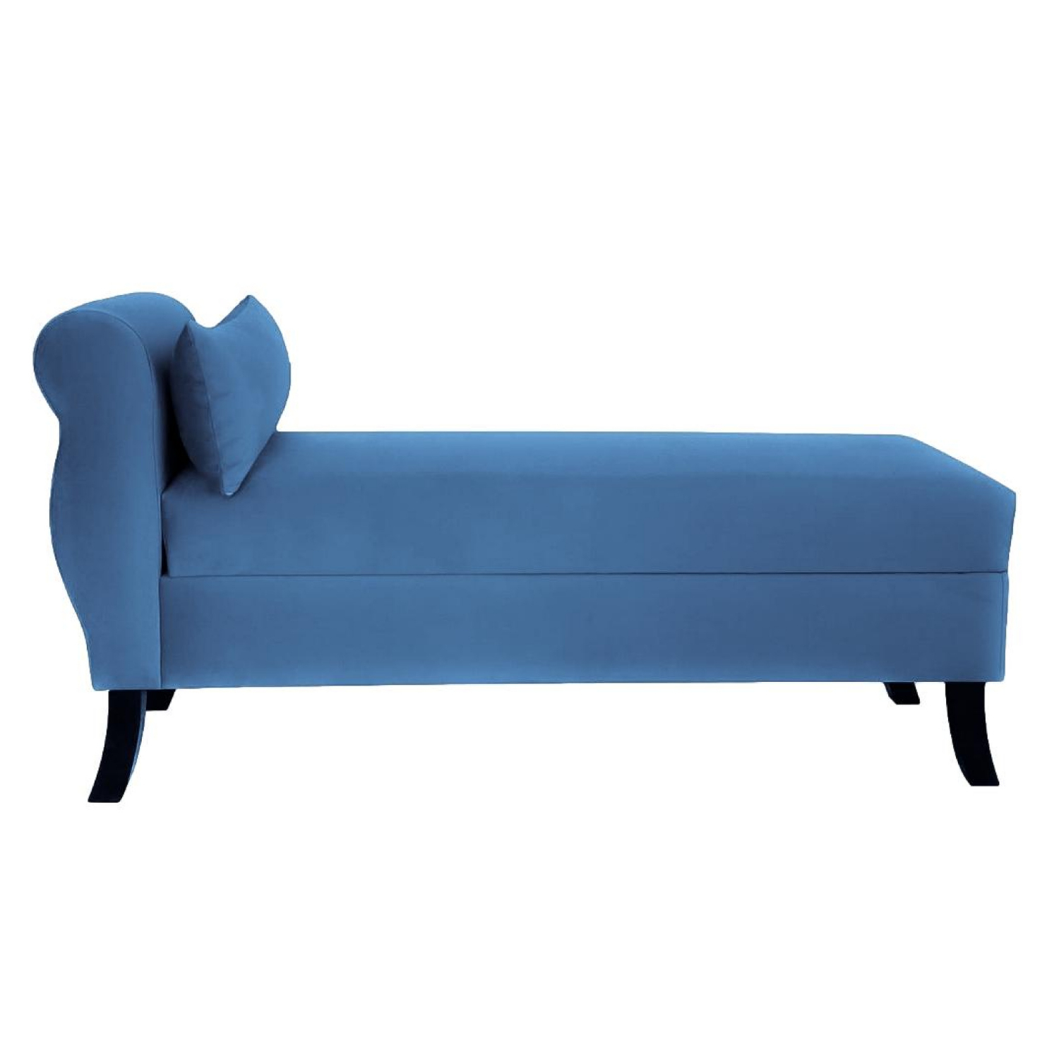 BANQUETA TAPICERIA MODERNA NEW DIVA 2 CUERPOS FELPA BAUL Azul Petroleo