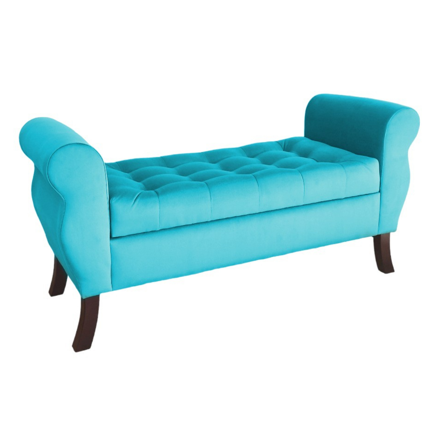 BANQUETA TAPICERIA MODERNA DIVA 2 CUERPOS FELPA BAÚL - 4