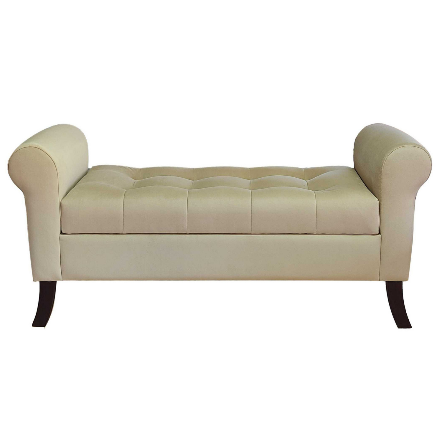 BANQUETA TAPICERIA MODERNA NEW ALEJANDRIA 2 CUERPOS FELPA BAUL Beige